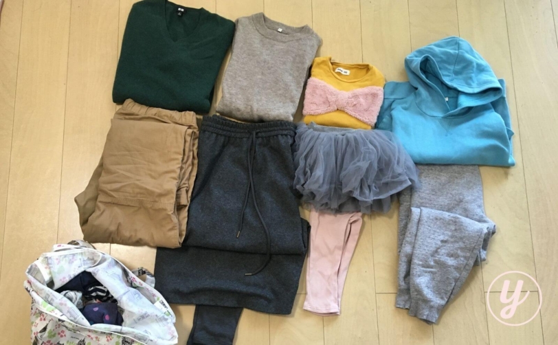 冬1泊分の着替え