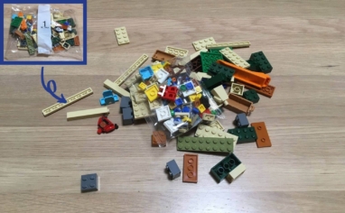 レゴ(LEGO)マインクラフト「イリジャーの襲撃」(21160)の組み立てレビュー1袋目