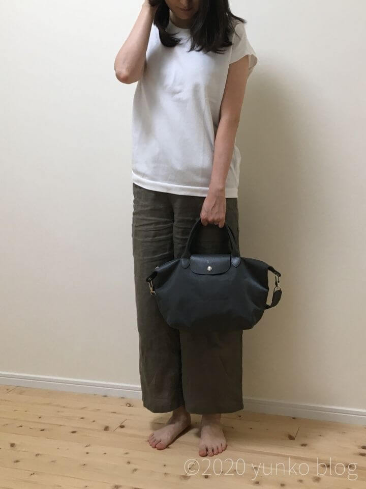 ロンシャン2wayショルダーバッグ 通勤コーデをブログ紹介 ル プリアージュネオsグレー Yunko Blog