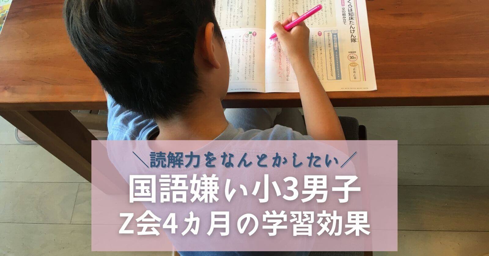 国語が苦手な小学生【Z会4カ月目の学習効果】読解力はすべてに通じる